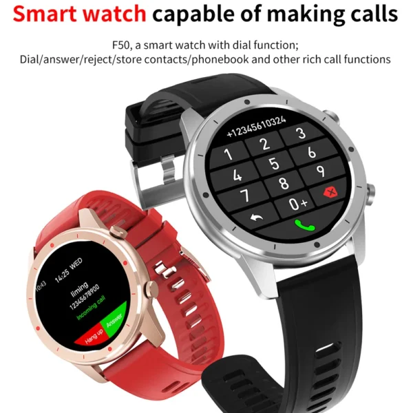 New PF50 Bluetooth Call Smart Watch Men Women Custom Dial Full Touch Screen Smartwatch Sports Fitness Watches for Android IOS - Image 2