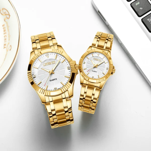 CHENXI Brand Classic Delicate Rhinestone Couple Lover Watches Fashion Luxury Gold Stainless Steel Men&Women Watch Orologi Coppia - Image 6