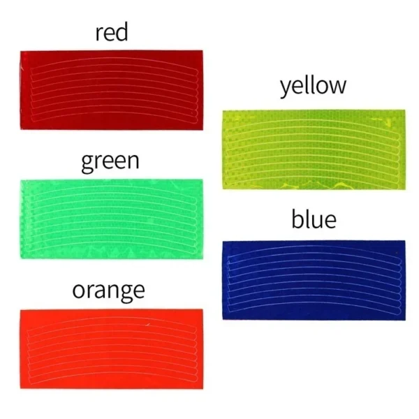 8Pcs/set Reflective Wheel Rims Stickers Motocross Bike Motorcycle Body Rim Stripe Tape Sticker Decorative Reflector Film Decals - Image 5