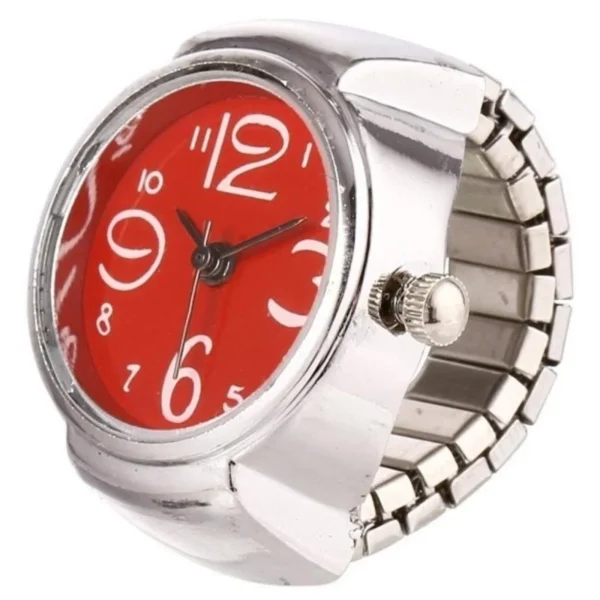 Men Women Creative Round Elastic Quartz Finger Ring Watch Fashion Couple Watch for Lovers - Image 3