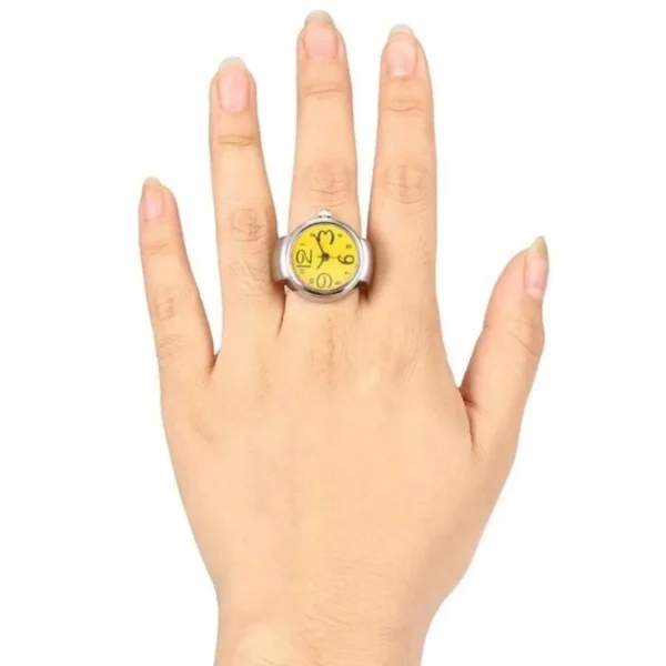 Men Women Creative Round Elastic Quartz Finger Ring Watch Fashion Couple Watch for Lovers - Image 6
