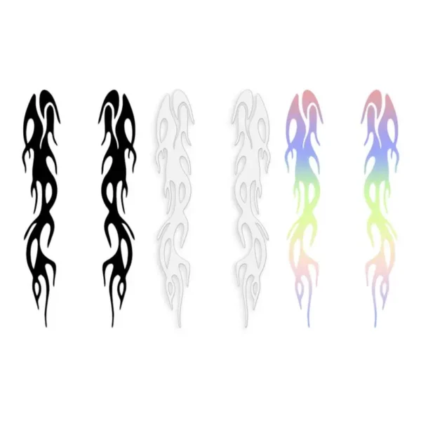 Interesting Flame Shape Motorcycle Decals Reflective Flame Stickers Waterproof Car Sticker Decals Motorcycle Accessories - Image 5