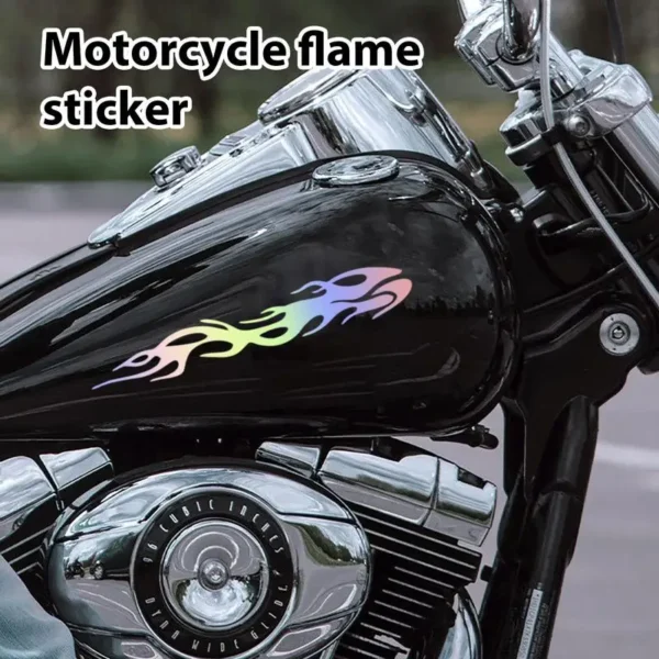 Interesting Flame Shape Motorcycle Decals Reflective Flame Stickers Waterproof Car Sticker Decals Motorcycle Accessories - Image 3