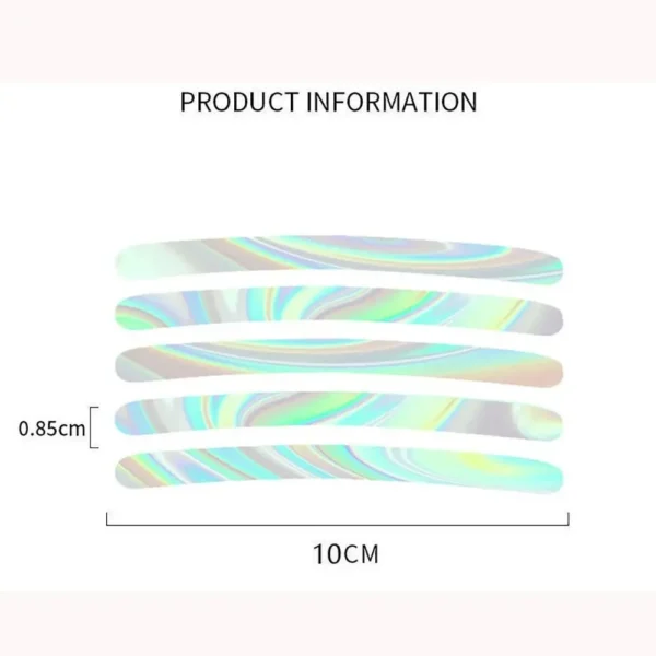 20Pcs Wheel Hub Reflective Sticker Rainbow Fluorescence Luminous Stripe Tape Car Motorcycle Decal Night Driving Safety Accessory - Image 6