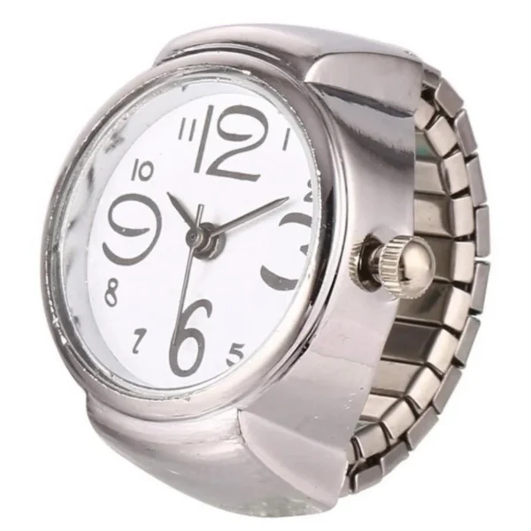 Men Women Creative Round Elastic Quartz Finger Ring Watch Fashion Couple Watch for Lovers - Image 5
