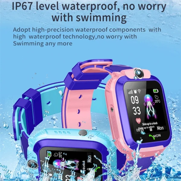 Waterproof Kids Smartwatch Child Smart Phone Watch Alarm Clock Maths Game Voice Chat SOS Flashlight Remote Control APP SeTracker - Image 5